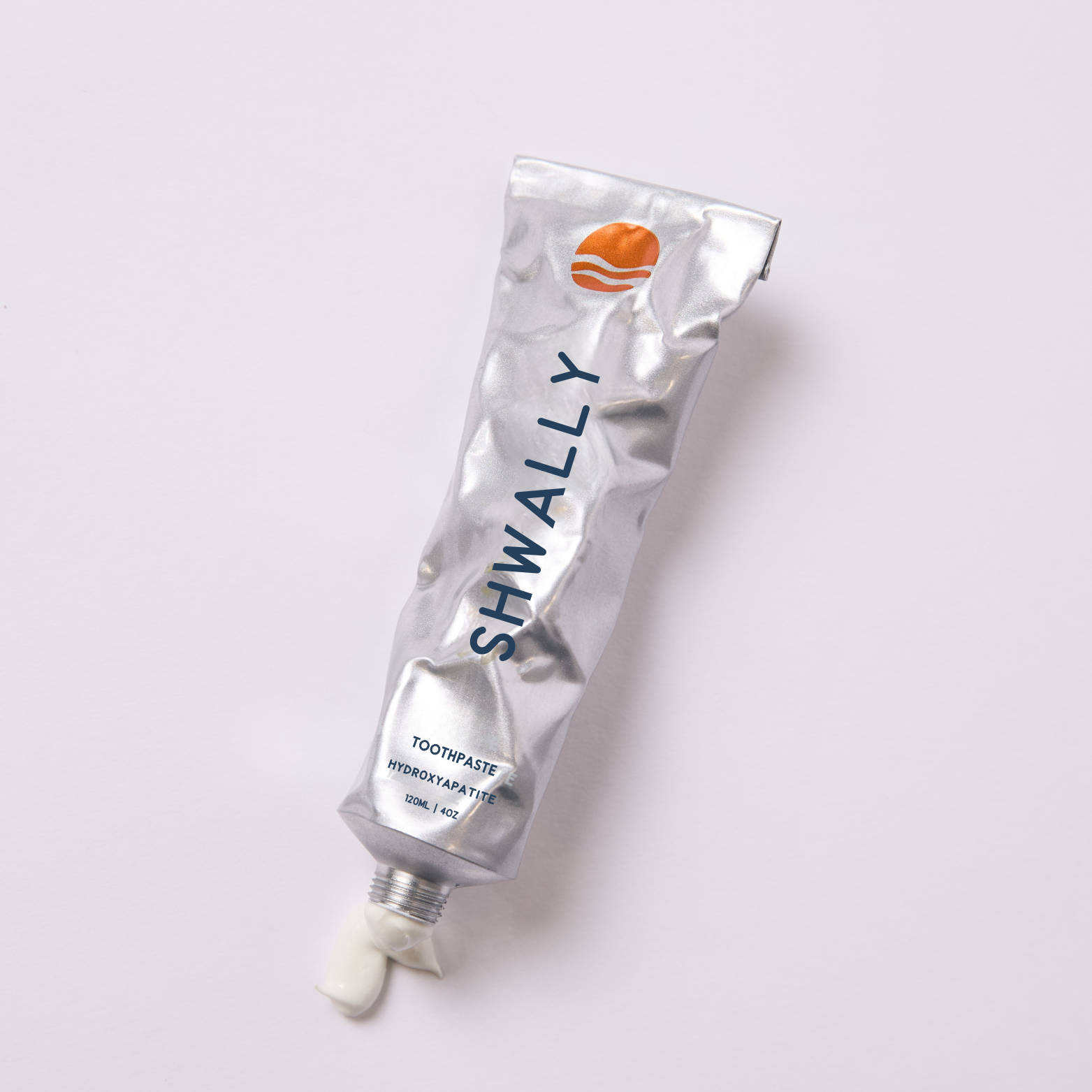 Shwally toothpaste tube on a white background